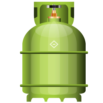 light green cylinder tank - erfrigerants