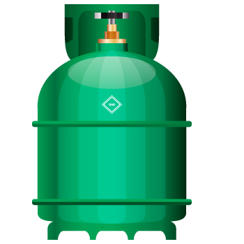 green cylinder tank industrial refrigerant