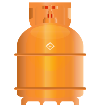 light orange cyliinder tank - industrial refrigerant