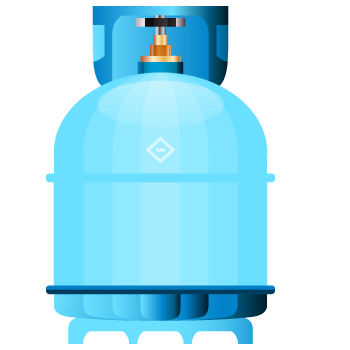 light blue cylinder tank industrial refrigerant