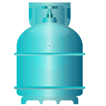 teal cylinder tank industrial refrigerant