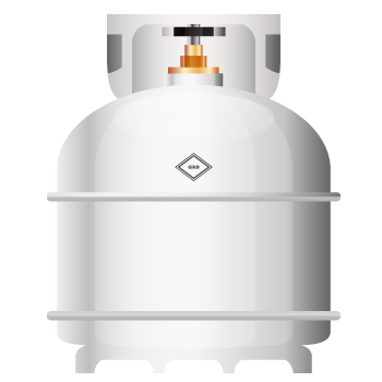 white small cylinder tank - industrial refrigerant