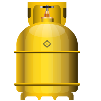 yellow cylinder tank industrial refrigerant